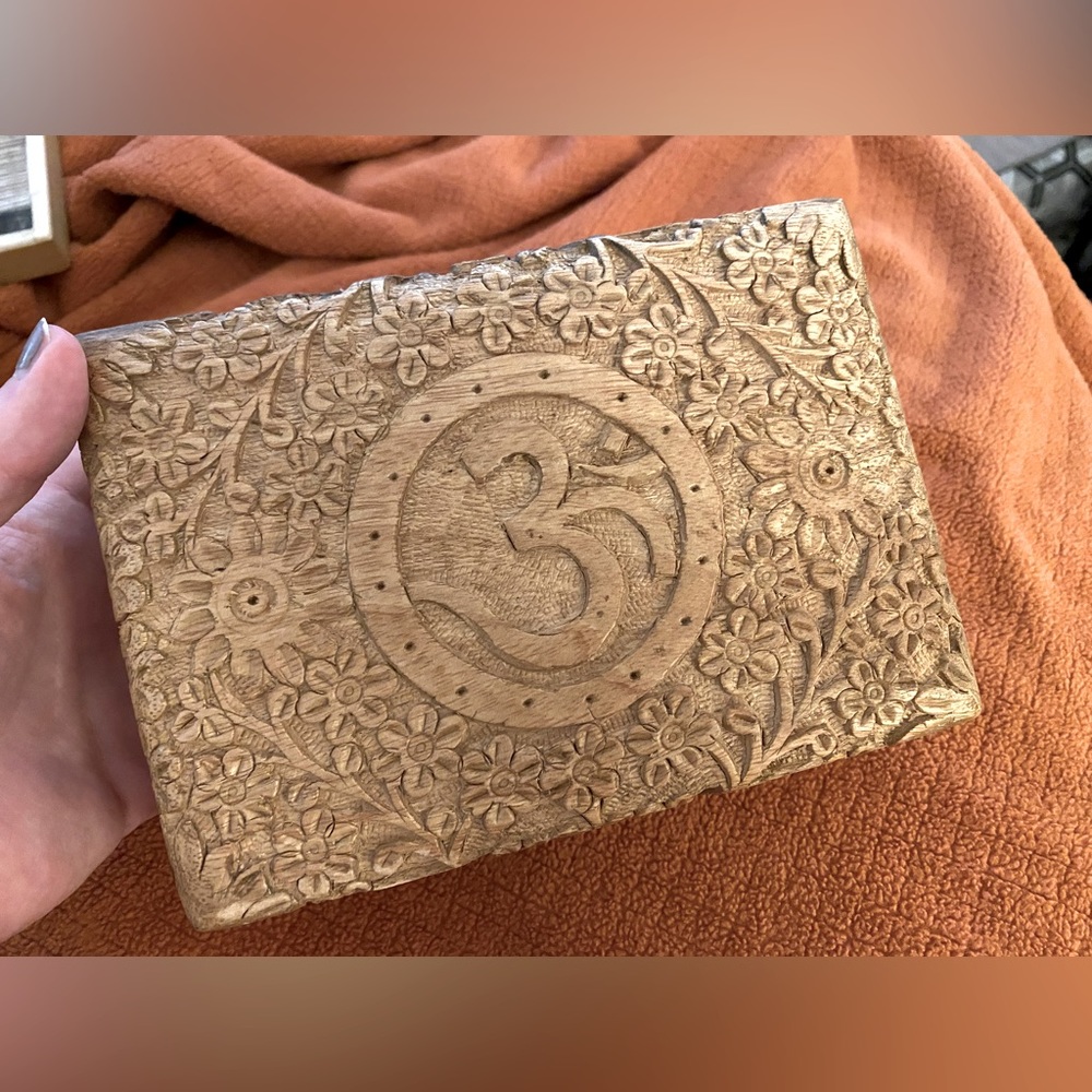 Carved Wood Jewelry Box